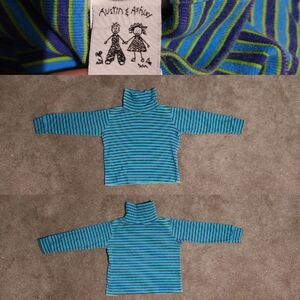 Austin & Ashley Little Kids Blue Striped, Long Sleeve Shirt Sz 2T